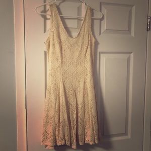 bar III lace cream dress